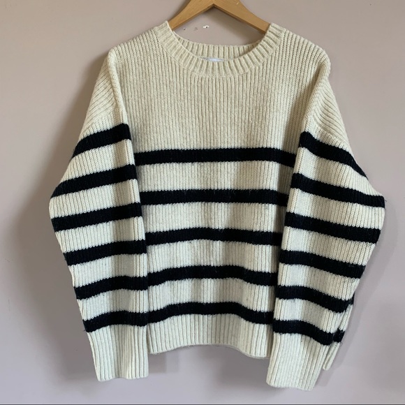 Oversized Striped Knit Zara Sweater